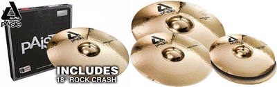 Paiste Alpha Brilliant Rock Set + 18" Crash